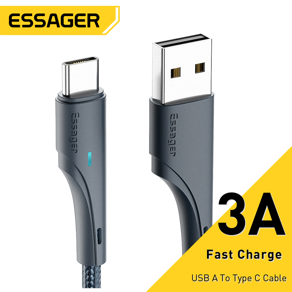 Essager USB Type C câble 3A chargeur rapide pour Xiaomi Redmi Samsung Huawei USB C CableC Date fil téléphone portable câble de chargement cordon