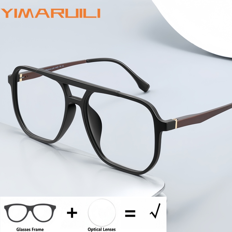 YIMARUILI – lunettes de vue pour hommes, style pilote, pour myopie, hypermétropie, multifocales progressives, rétro, 95ST