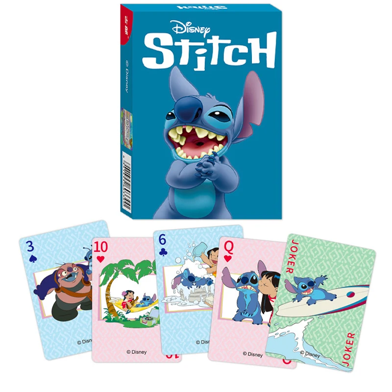 Disney stitch poker lotes-o'-huggin' urso jogando cartas poker indoor família entretenimento jogos de tabuleiro