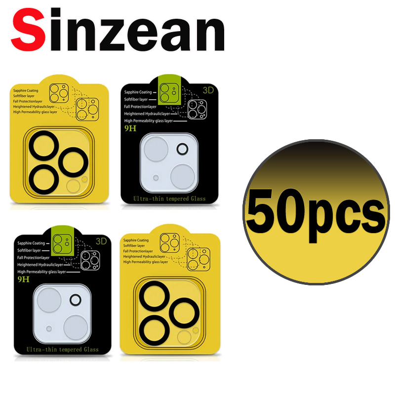 50PCS Per IPHONE 17 air 16e 16 15 14 13 12 Mini 11 Pro Max Plus 3D Obiettivo Della Fotocamera Posteriore Pellicola Della Protezione Dello Schermo In Vetro Temperato