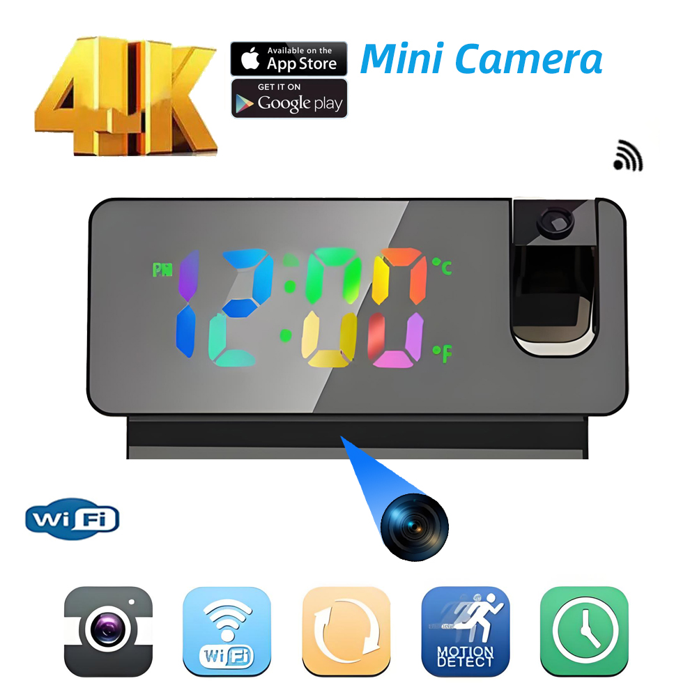 1080P HD сетевая камера Проектированные часы Домашнее наблюдение Wi-Fi Поддержка P2P Беспроводная камера безопасности для мониторинга