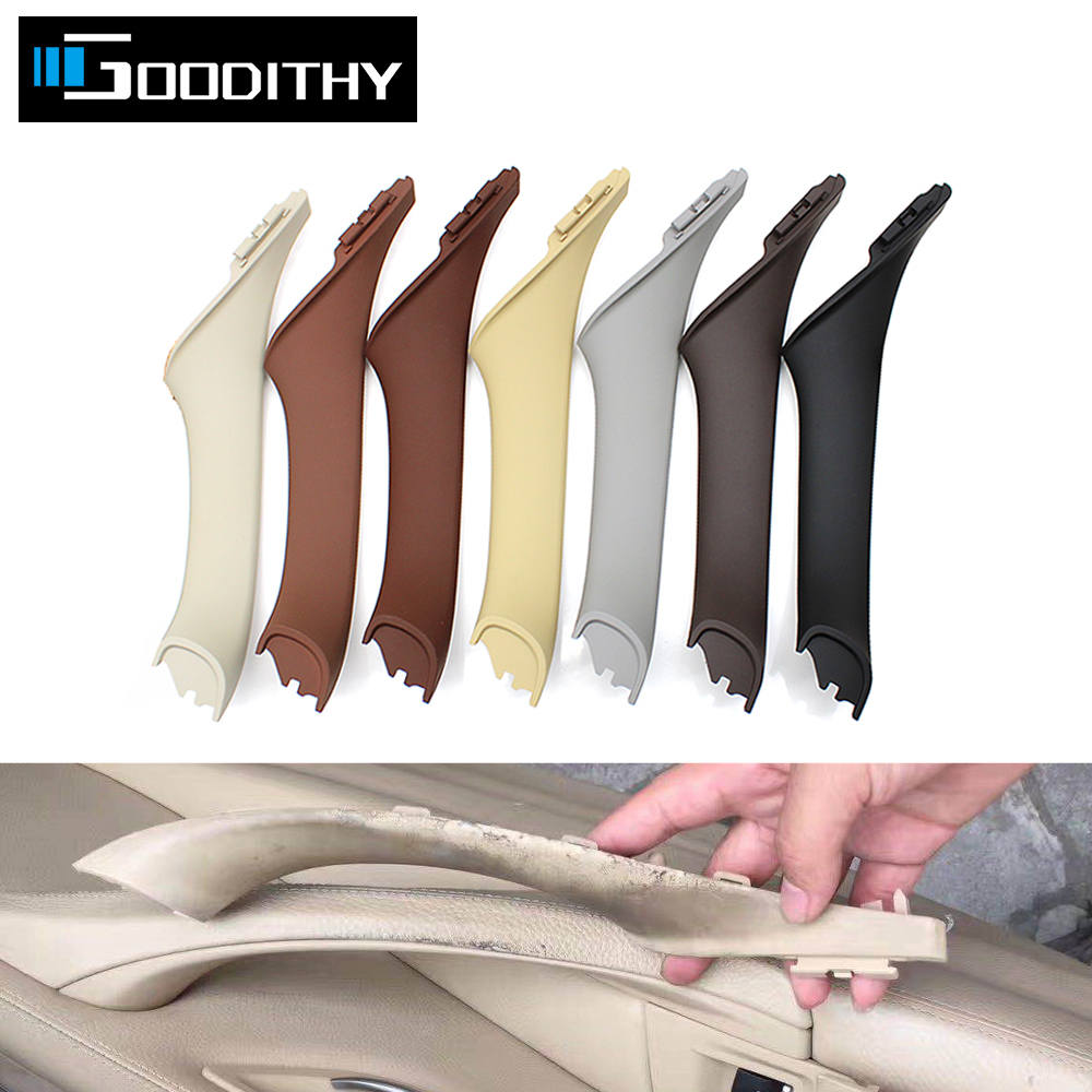 Beige สีดําภายในรถซ้ายขวาจับผู้โดยสารประตูแผงด้านในดึง Trim สําหรับ BMW 5 Series F10 F11 520 523 525 528
