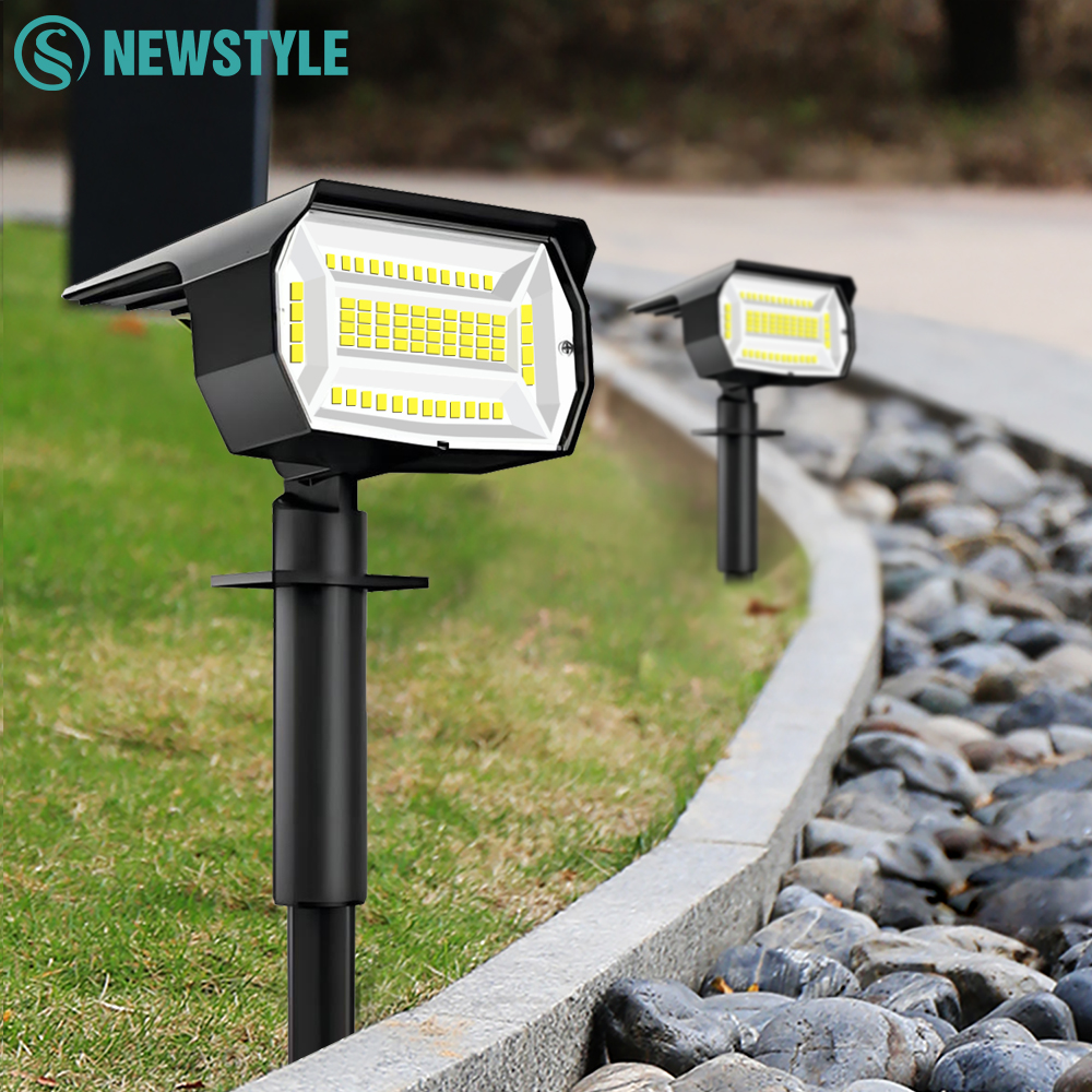 Focos solares para exteriores de 72/68 LED, luz Solar impermeable IP65 con 3 modos de iluminación Solar de jardín para patio exterior