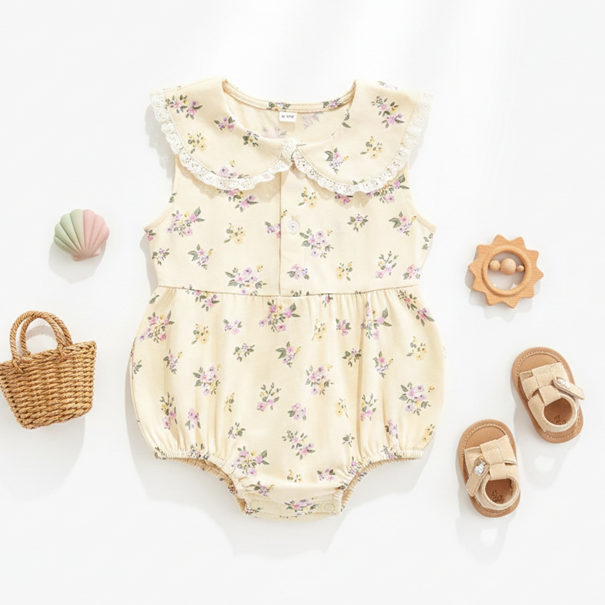 Боди для маленьких девочек Little Flower, летняя мягкая милая одежда для младенцев