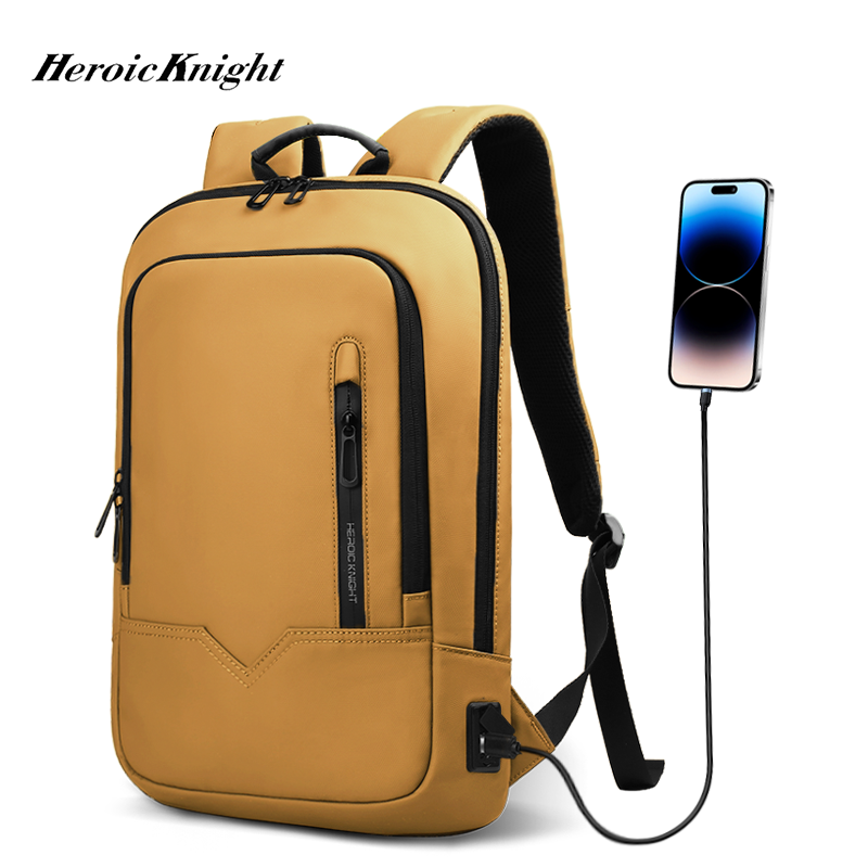 Heroic Knight Ransel Pria Multifungsi Bisnis Tahan Air Slim Laptop Ransel Fashion 15.6 "Perjalanan Ransel untuk Sekolah Kerja