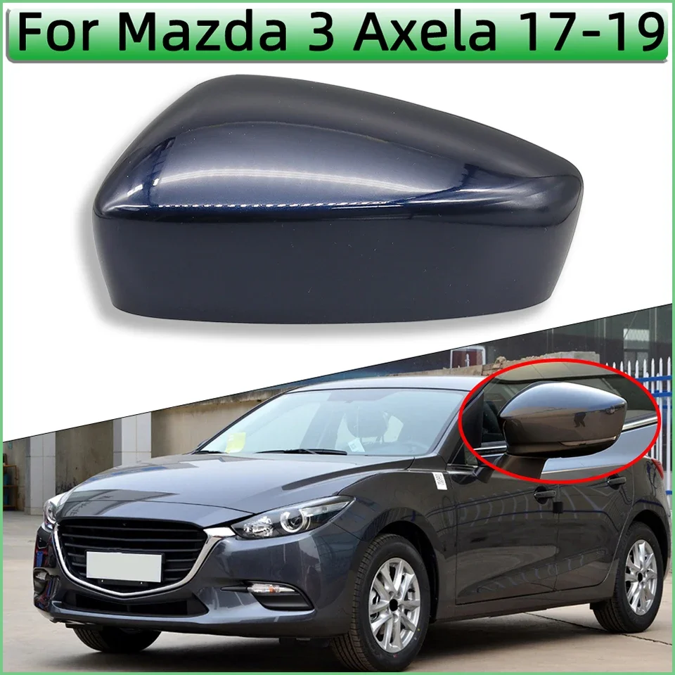 Dla Mazda 3 Axela 2017 2018 2019 Osłona lusterka wstecznego Pokrywa Obudowa Drzwi Skrzydło Lusterko boczne Powłoka Szary Niebieski Czerwony Biały Lakierowany