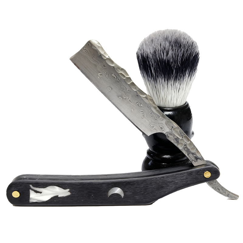 Cut Throat Straight Razor Wood Professional Barber Ebony Men's Razor Folding Razor Hardened Steel High Hardness Sharp Straight