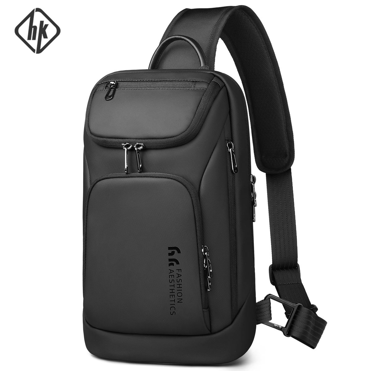 HK Zakelijke Crossbody Tas Voor Mannen Draagbare Schouder Messenger Bags Mannelijke Waterdichte Reizen Korte Trip Borsttas Voor 11 Inch iPad