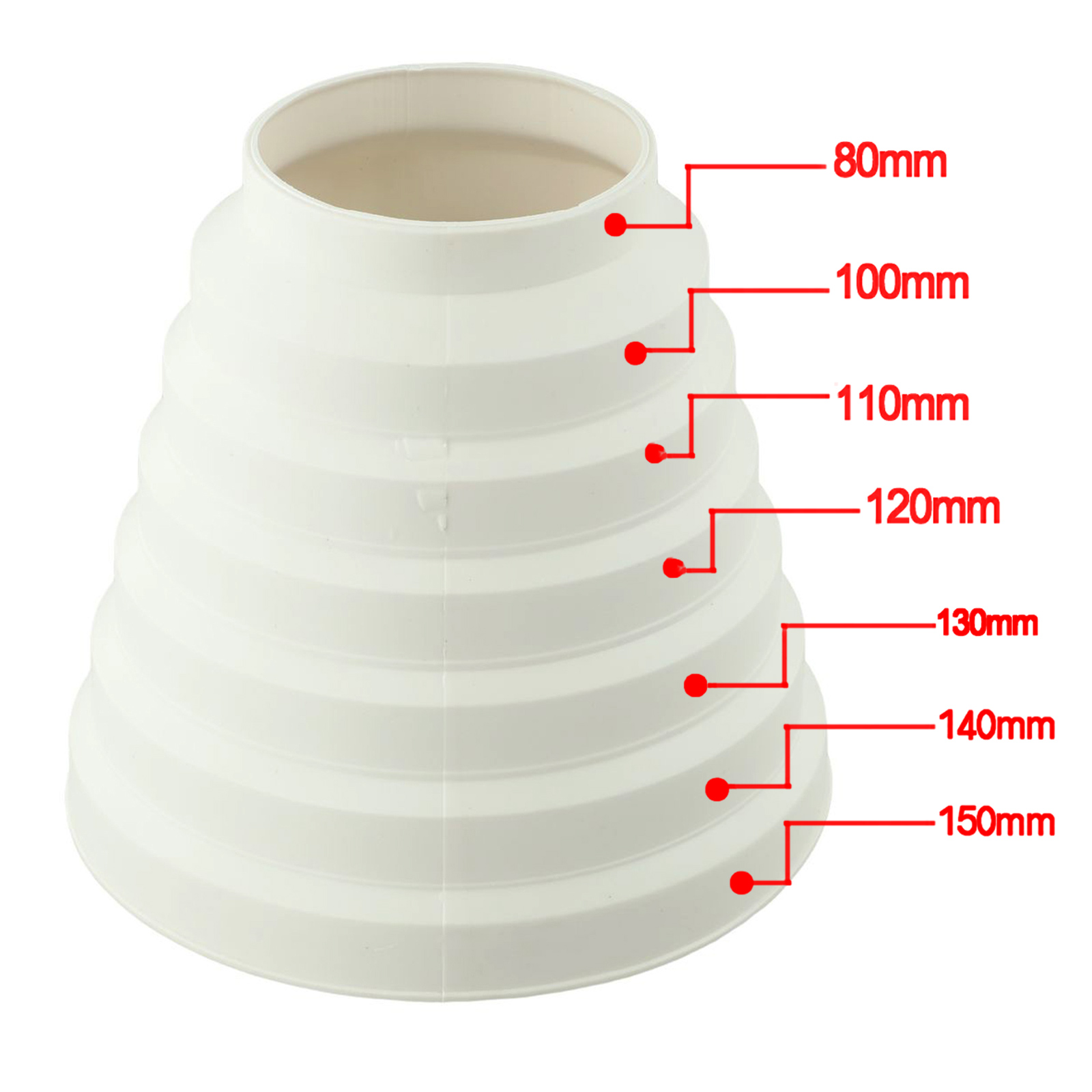 Duct Reducer Extractor Fan Pipe Connector 80 100 110 120 130 140 150mm For Fan Ventilation Duct Tube Air Duct