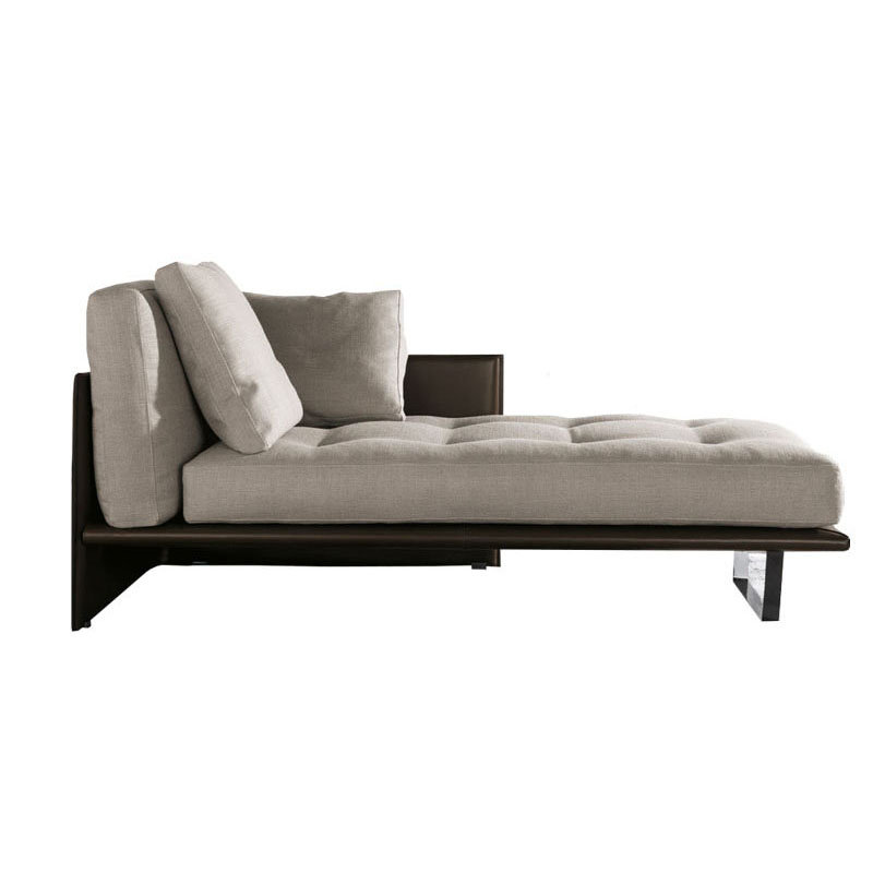 Spot simple modern leather chaise longue Nordic simple chaise longue light luxury lazy sofa art leisure lounge chair
