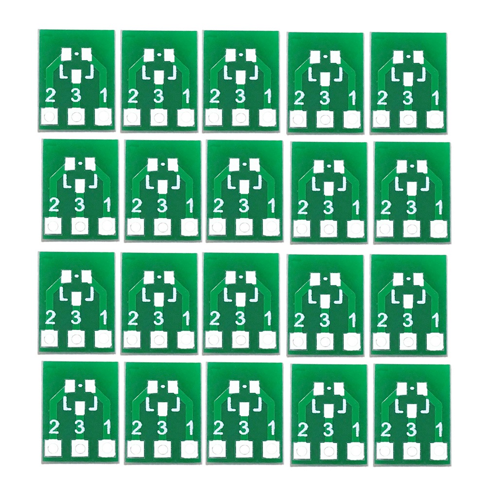 20Pcs SOT23 SOT23-3 Turn SIP3 Double-Side SMD Turn DIP SIP3 Adapter Converter Plate SOT SIP IC Socket PCB Board DIY Kit