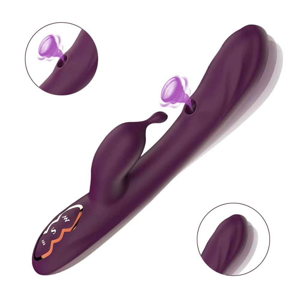 Giocattolo sessuale femminile per clitoride, seno e punto G, vibratore potente a 7 frequenze, vibratore a forma di coniglio con funzione di suzione, massaggiatore AV stick, giocattoli per la masturbazione.