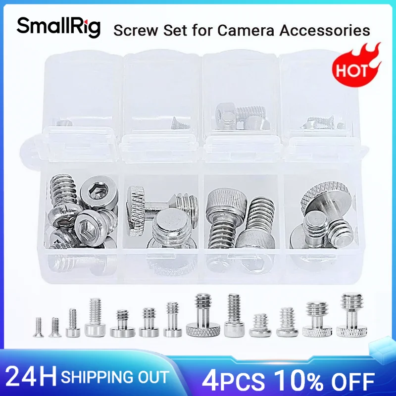 SmallRig 1/4”, 3/8”, M2, M2.5, M3, M4 Full Kit Screw Set For Camera Cages Accessories Mount & Handles & Plates DIY Rig - 2326