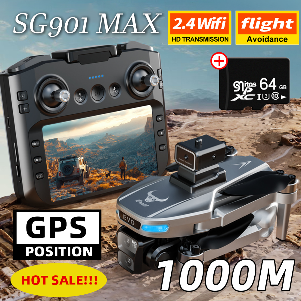 ใหม่SG901 MAX GPS Drone Professional 8Kกล้องFPVแปรงหลีกเลี่ยงอุปสรรคหน้าจอขนาดใหญ่รีโมทคอนโทรลพับDron