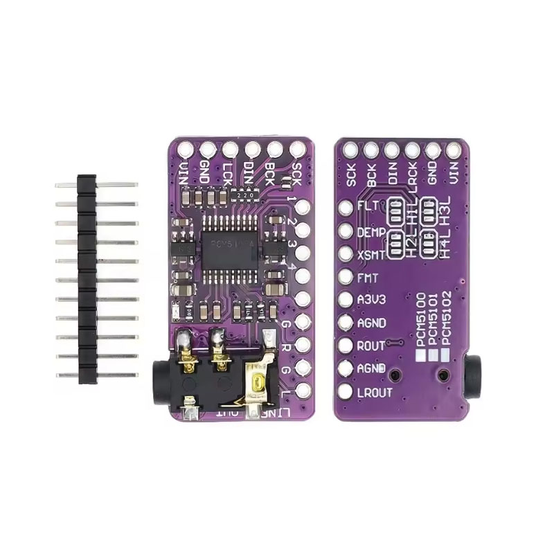 Interface I2S PCM5102A DAC Decoder GY-PCM5102 Módulo Reprodutor I2S para Placa de Áudio Digital Raspberry Pi Formato pHAT