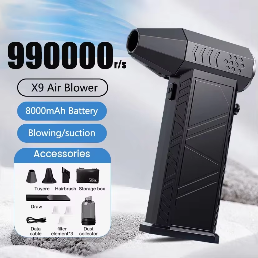 Violent Fan 990000RPM Powerful Air Blower Vacuum Dust Cleaner Type-C Charge Strong Winds 58m/s Brushless Turbo Jet Blower