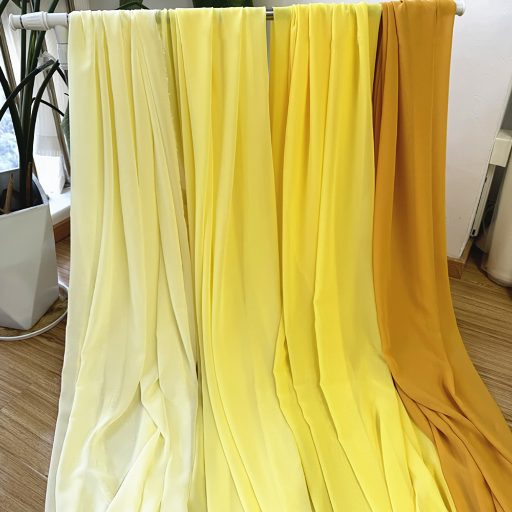 Tessuto chiffon giallo per cucire vestiti per tende Abiti estivi Fodera Avocado Verde Matrimonio Materiale fai da te Sfondo Decor