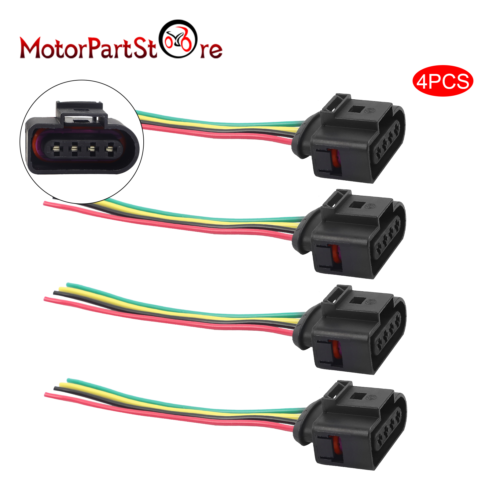 Conector de bobina de encendido, arnés de reparación, enchufe de cableado para Audi A3 A4 A5 A6 Q5 TT VW Passat Jetta Golf MK6 MK5 1J0973724 4B0973724