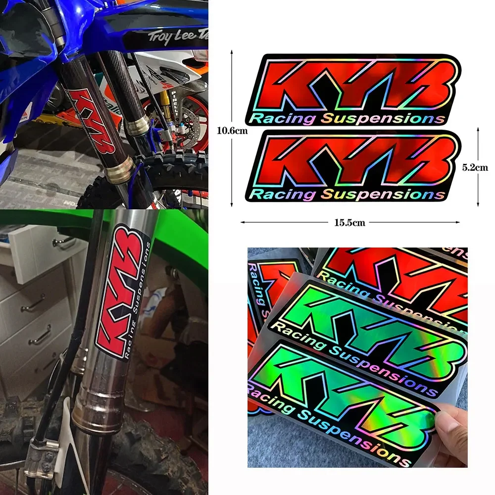 2 uds pegatinas de motocicleta de Motocross horquilla Showa KYB WP calcomanía de suspensión logotipo de bicicleta para KTM YAMAHA Honda CBR Suzuki Kawasaki Ducati