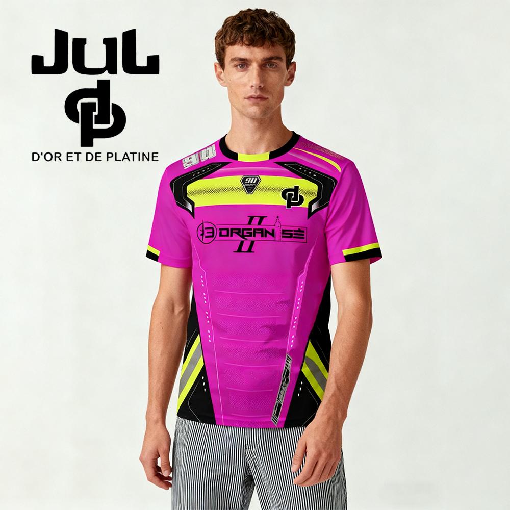 Nouveau JUL Marseille Rap maillot imprimé 13 organiser Hip Hop Football T-Shirt uniforme d'entraînement unisexe rose personnalisé Streetwear