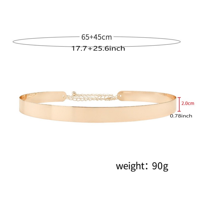 Une chaîne de taille en fer métallique, cintrée à la taille de style doré, adaptée aux robes formelles, aux robes, aux fêtes de mariage, au camping, au vélo