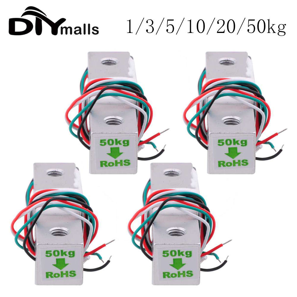 4PCS Cella di carico 1KG 5KG 20KG 50KG Micro Sensore di pesatura Bilancia elettronica Sensore di pressione di pesatura in lega di alluminio NJ6