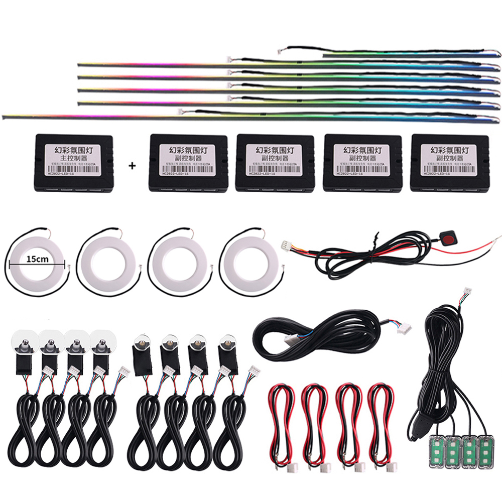 Luz de altavoz con lámpara de pie Symphony Streamer, 3 pines (3 cables)/no sinfonía, luz de altavoz con lámpara de pie de 64 colores, 4 pines (4 cables)