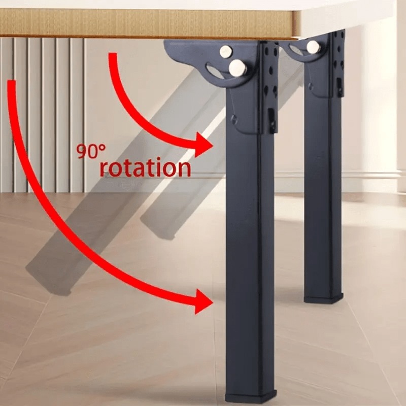 4 patas de mesa plegables ajustables 90 °   Patas de repuesto de metal angular para sofás, escritorios y tocador, incluyen tornillos de montaje