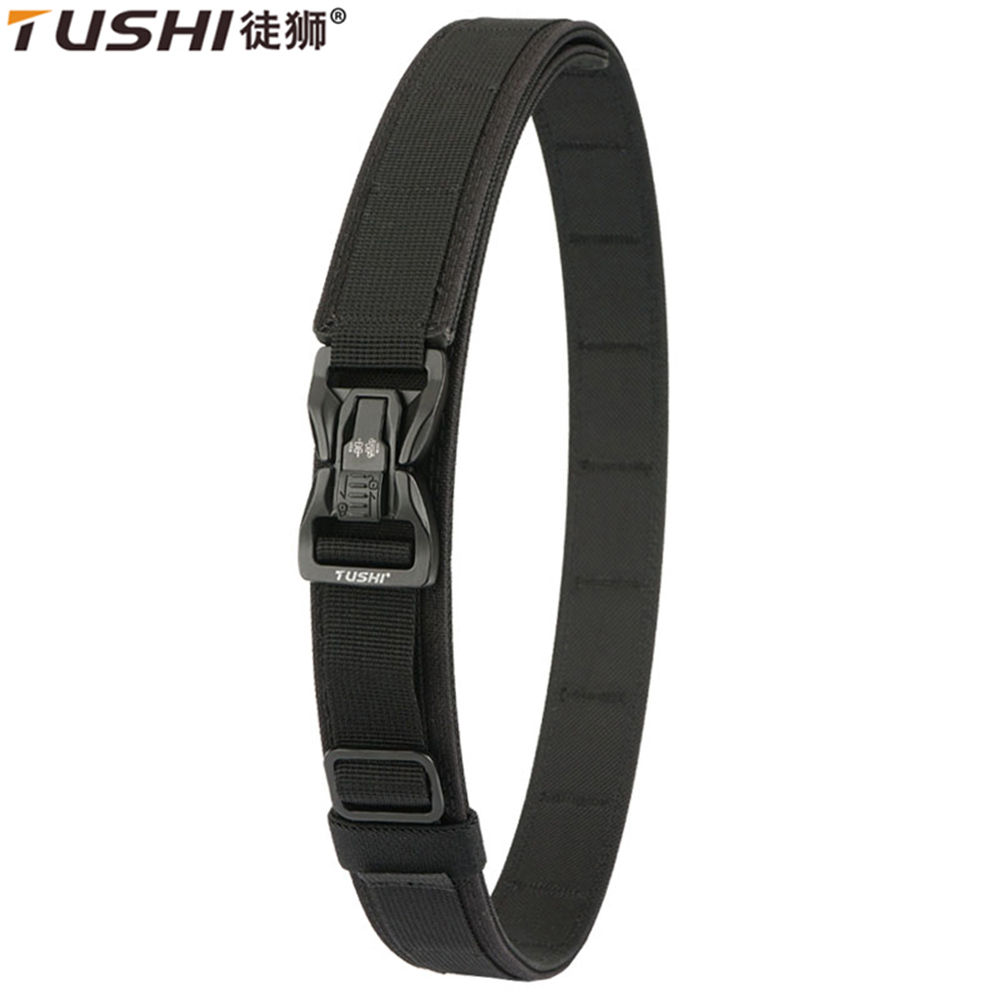 TUSHI Nieuwe Militaire Riem voor Mannen Stevig Nylon Metalen Automatische Gesp Politie Duty Riem Tactische Outdoor Gordel IPSC Accessoires
