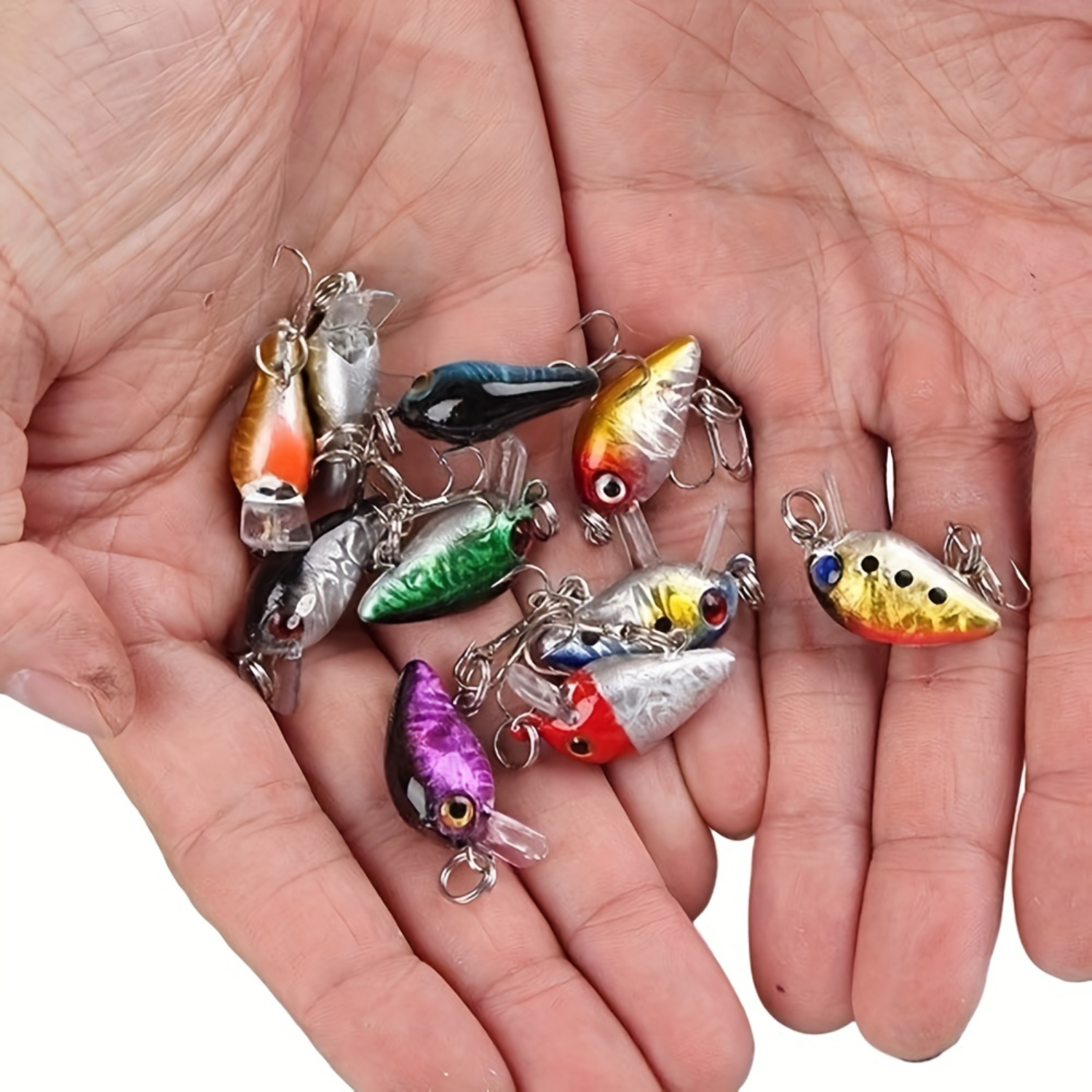 Esca dura Crankbait da 10 pezzi 3 cm 1,6 g per la pesca alla spigola - Aumenta la tua velocità di cattura con esche per pesciolini