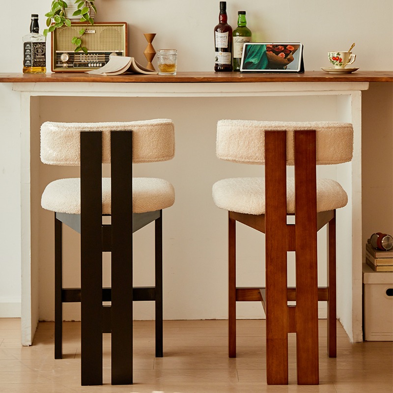 Home Bar Stuhl Küche Theke Hocker Hohe Elegante Bar Stuhl Nordic Stil Esszimmer Holz Moderne Luxus Tabouret De Bar Möbel