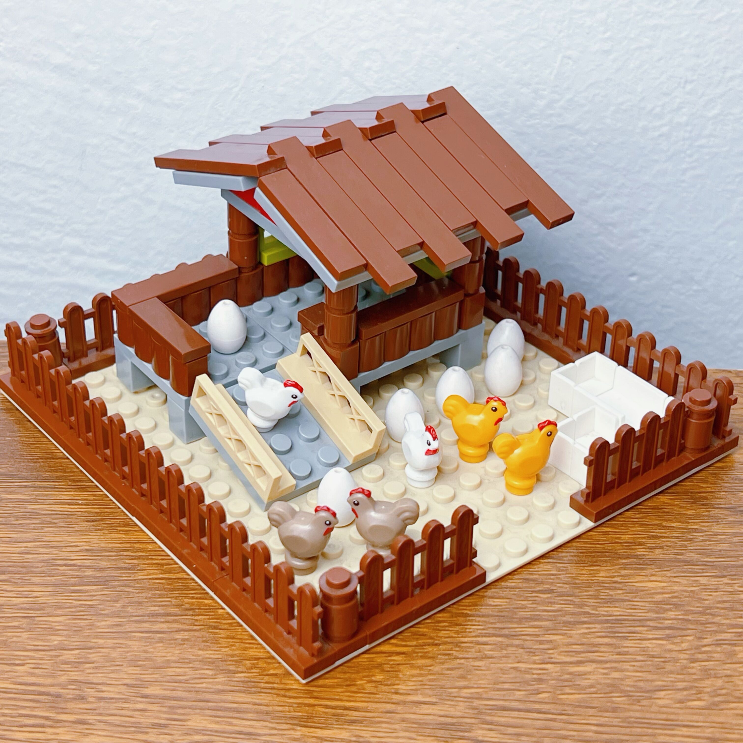 Moc fazenda animais blocos de construção cidade galinha casinha brinquedos diy blocos brinquedos para crianças presente juguetes crianças brinquedos