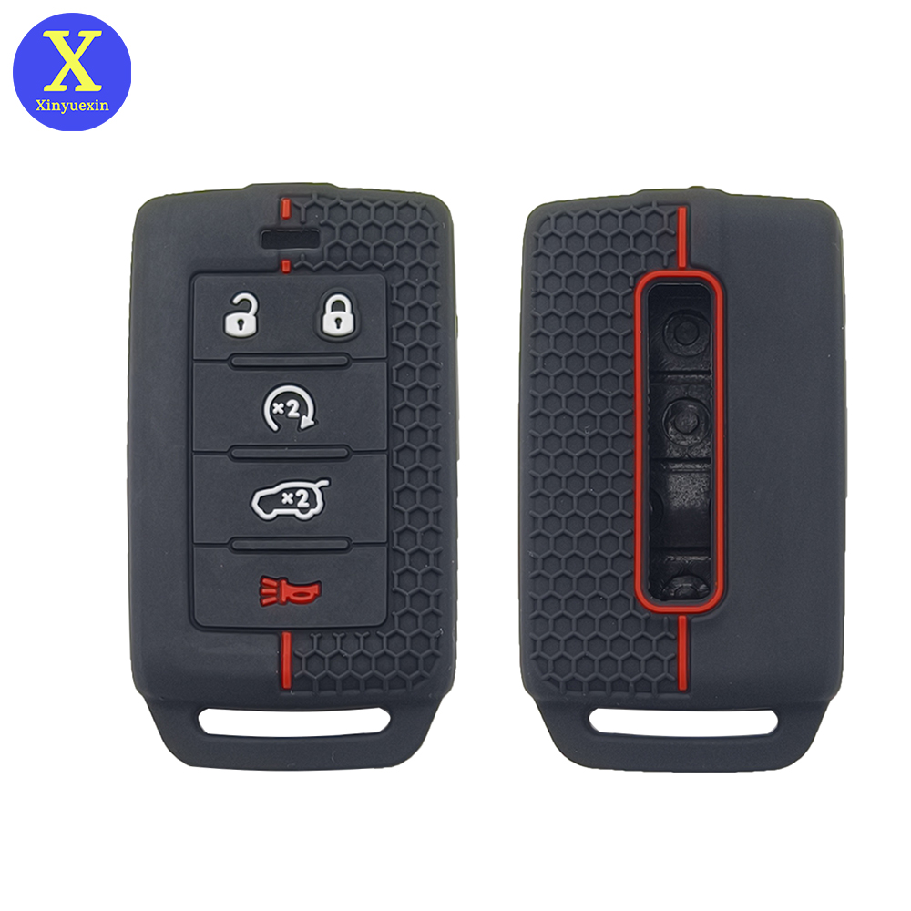 Xinyuexin ซิลิโคนกุญแจรถสําหรับ Jeep Grand Cherokee L Wagoneer รีโมทสมาร์ท Key FOB 5 ปุ่ม 2 ชิ้น/ล็อต