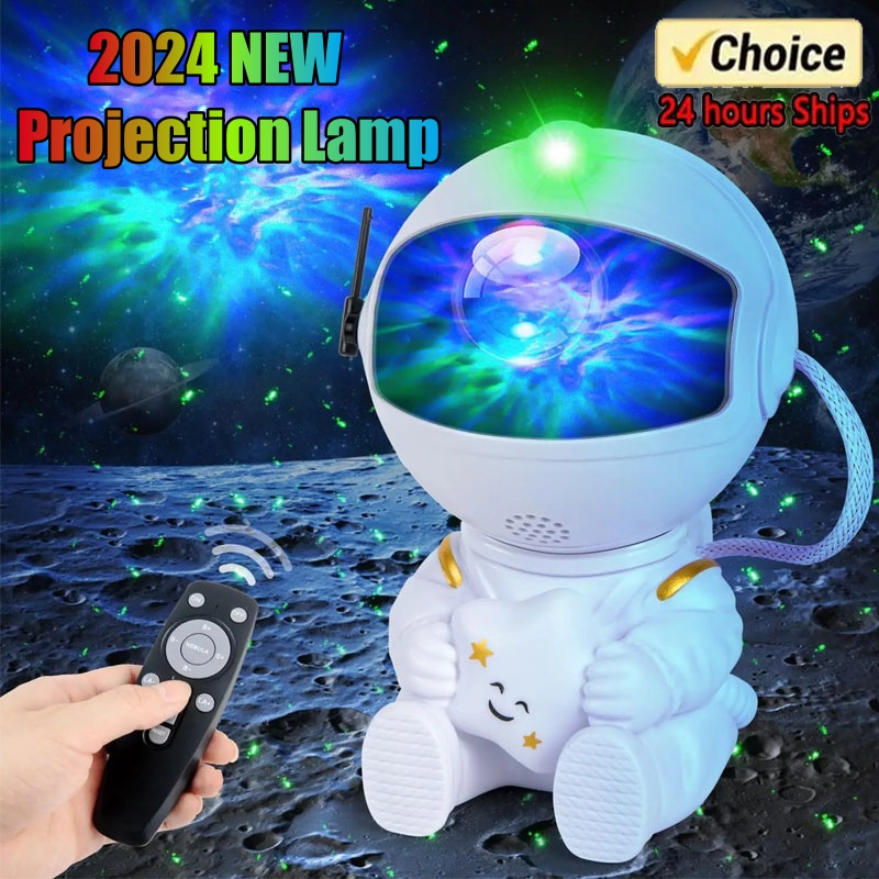 Galaxy Star Astronauta Proiettore LED Luce notturna Cielo stellato Porjectors Lampada Decorazione Camera da letto Decorativa per regali per bambini