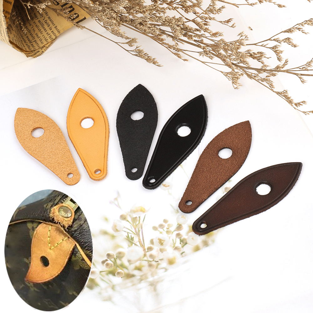 2Pcs DIY Genuine Leather Zip Puller Replacement Zipper Heads for Nano Speedy Luggage Backpack Jacket Suitcase Bag Accessories