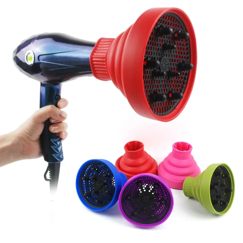 1 Stück Silikon-Haartrockner-Diffusor-Abdeckung, Faltbar, Temperaturbeständig, für Locken-Trocknung, Haarstyling-Zubehör