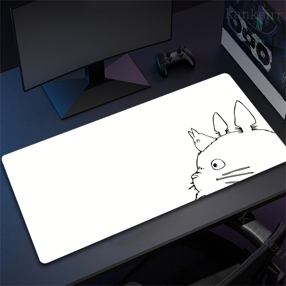 White Kawaii Large Mousepad XXL Game Dragon Mouse Pad Gamer Mouse Mat Cute Computer Carpet Surface Mause Pads Keyboard Deskmat