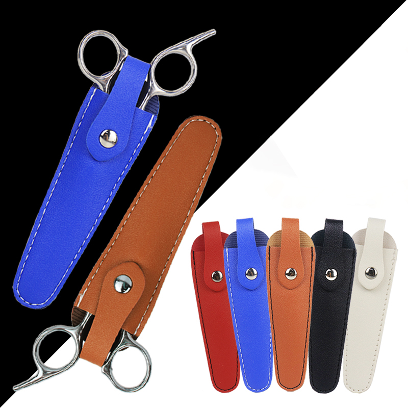 Housse de protection pour ciseaux à cheveux de Salon, matériau en cuir PU, sac de protection portable pour outils de beauté, accessoires pour cheveux