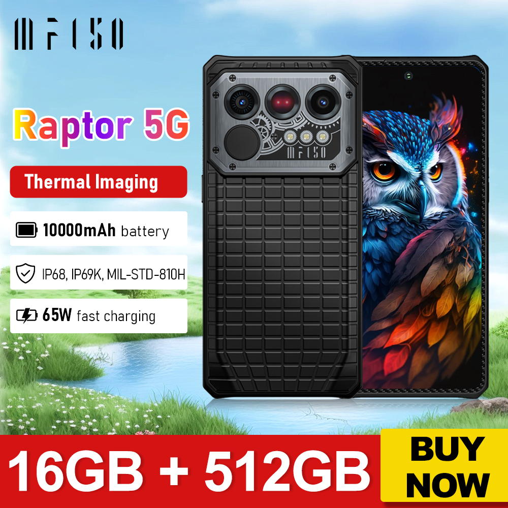 IIIF150 Raptor 5G Smartphone resistente Android 14 teléfono móvil 6,78 ''120Hz pantalla AMOLED 16GB + 512GB 50MP 65W 10000mAh teléfono