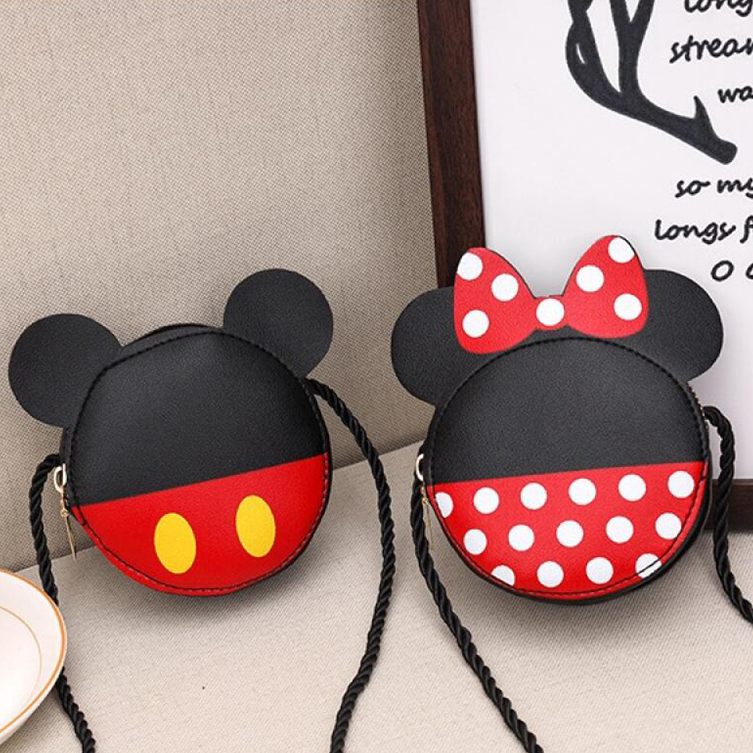 Mini bolsa de ombro crossbody fofa para meninas, bolsa crossbody para troca de moedas infantil, bolsa de moedas fofa com gravata borboleta