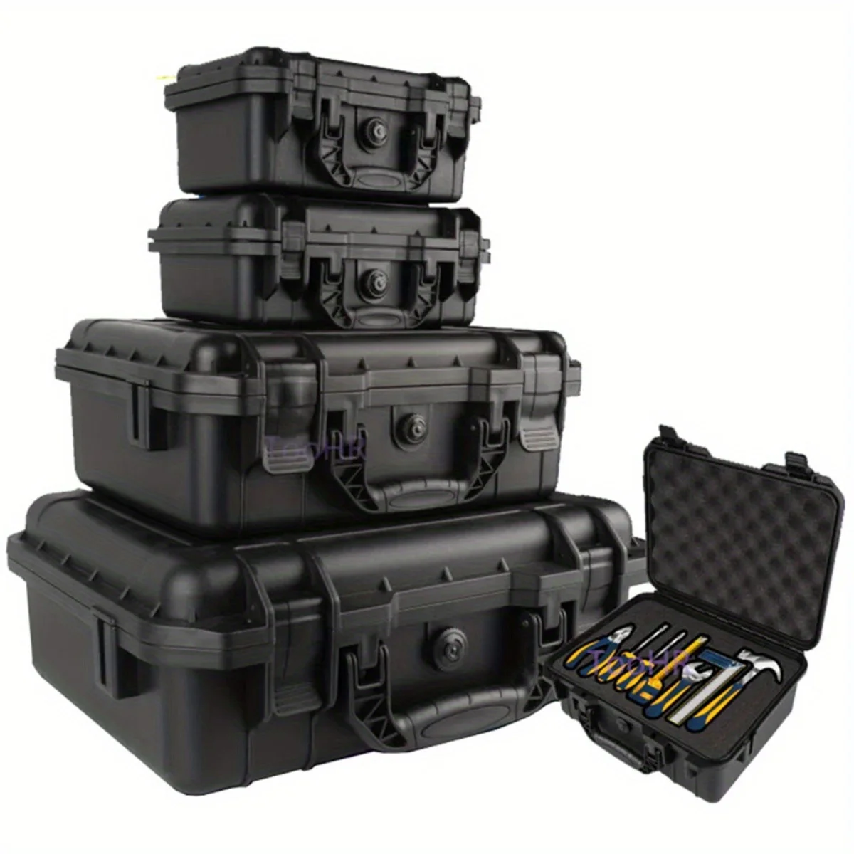 Estuche de transporte duro impermeable, estuche de herramientas con esponja precortada, caja de almacenamiento, Protector de seguridad, organizador, caja de herramientas, 1 ud.