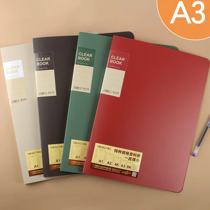 A3-Dateiordner, 20/30/40/60 Taschen, Bild, Album, Dokumententasche, 8 Karat Ordner, Kunstwerk, Sammlung, Organizer, Büro, Studentenbedarf