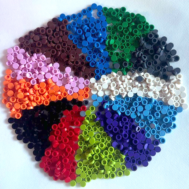 200 pz/lotto Piastrella 1x1 Rotondo Speciale Mattoni Building Block Piccole Particelle Bulk Mattoni Parti Giocattolo Fai Da Te