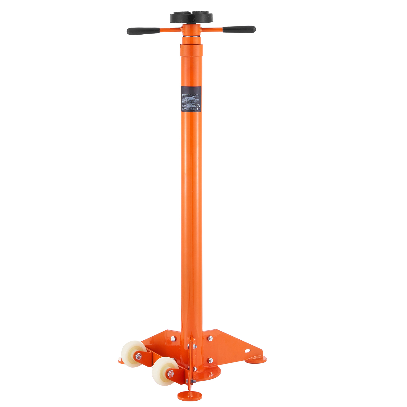 SucceBuy Underhoist-standaard 3/4 ton capaciteit pole-krik, heffen van 43,3" tot 70,9" driehoekige basis twee wielen auto-ondersteuning