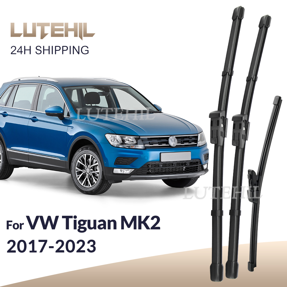 For Volkswagen VW Tiguan MK2 2017-2023 2020 2021 2022 Wiper Front & Rear Wiper Blades Windshield Windscreen Window 26"+21"+14"