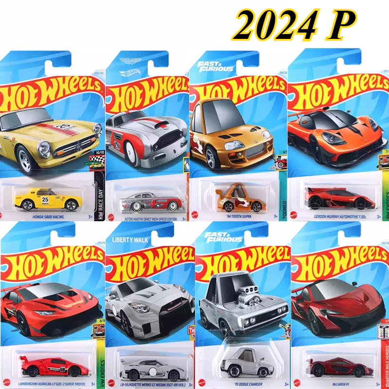 2024P оригинальный автомобиль Hot Wheels для мальчиков, игрушка 1/64 литья под давлением Honda Aston Martin Fast & Furious Toyota Supra Lamborghini Huracan Nissan GTR