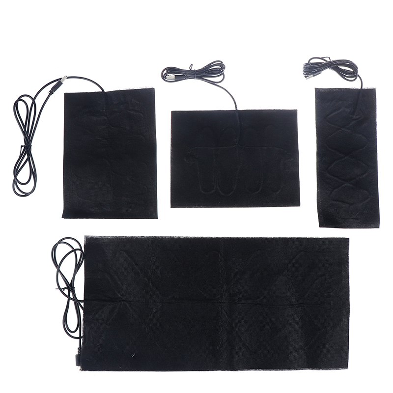 Almohadillas calentadas de fibra de carbono cálidas USB de 7 tamaños chaqueta calefactable abrigo chaleco calefacción