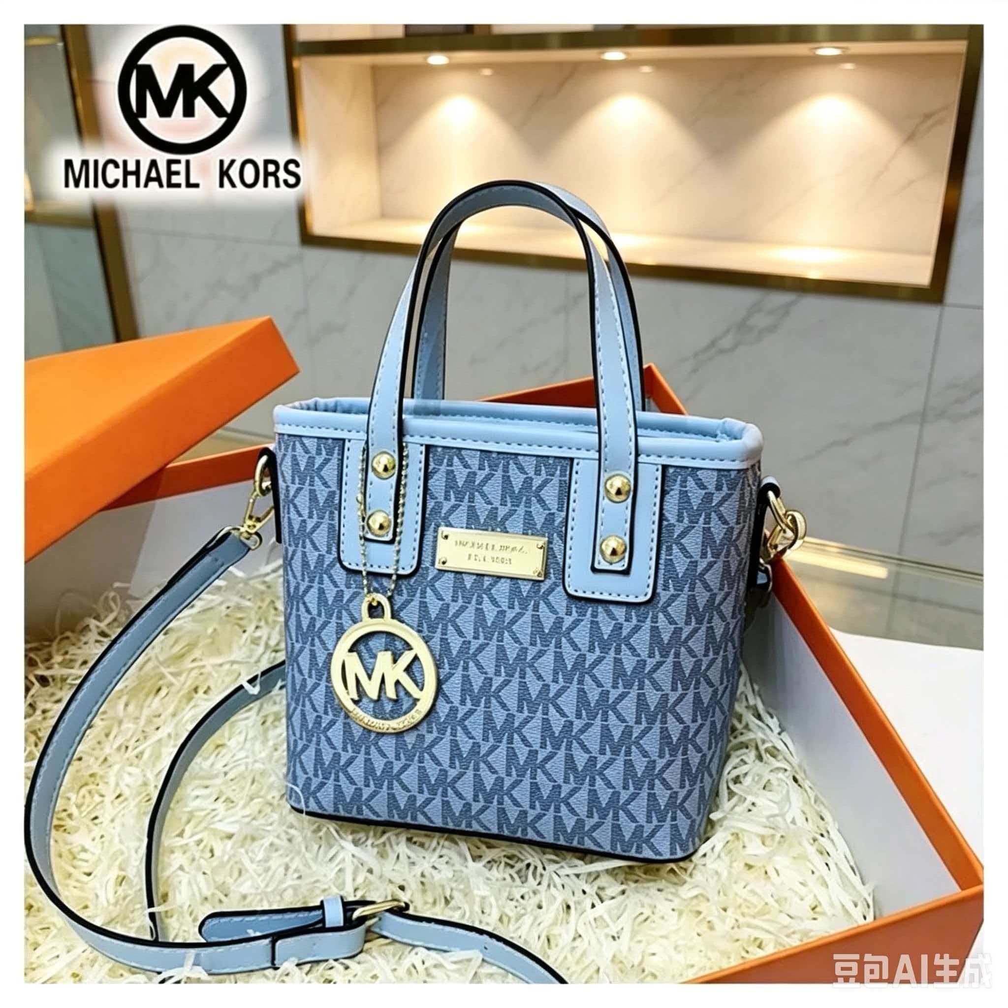 Autentyczna torebka damska Michael Kors 2026, do noszenia na ramieniu i jako listonoszka, wysokiej jakości, stylowa, codzienna, klasyczny nadruk MK, mini torebka dla dziewcząt, t