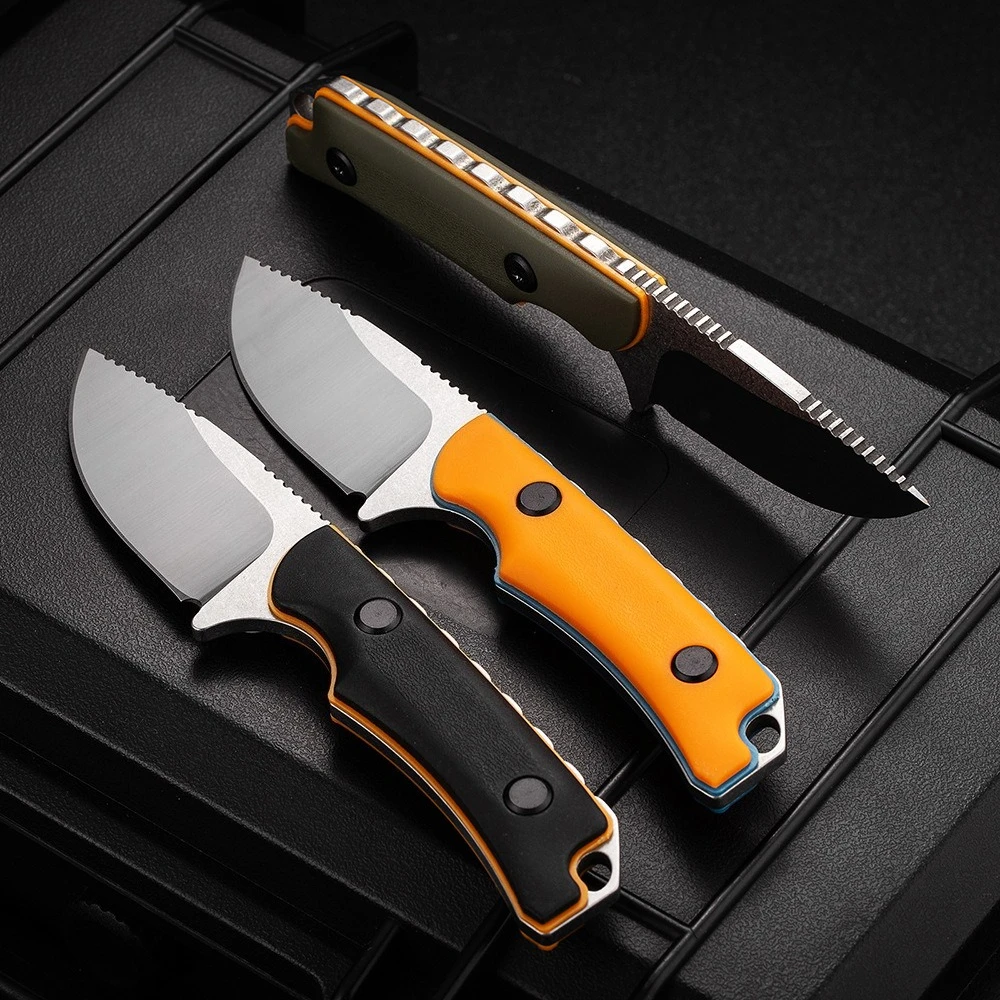 2026 new Outdoor high hardness straight knife integral backbone wilderness survival knife  path-clearing small knife