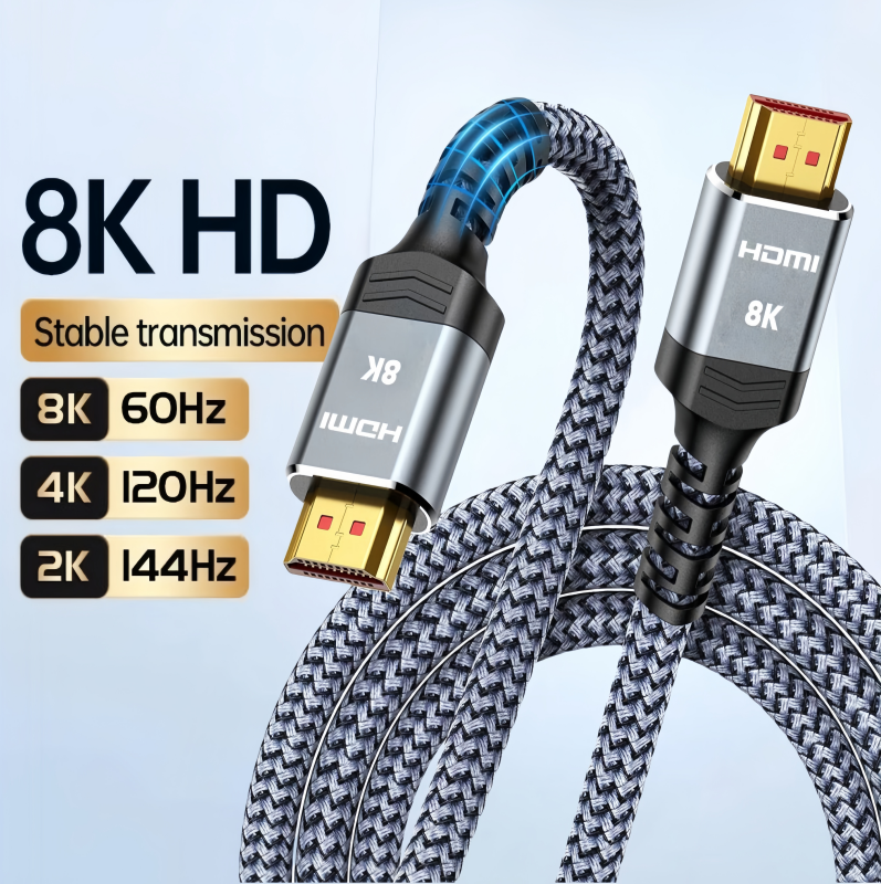MIZIQIER-Cables HDMI 2,1 largos, cable trenzado 8K60Hz, 4K120Hz, HDCP2.3, 48Gbps, Ultra alta velocidad, para HDTV/PS5/TRX3080 3090